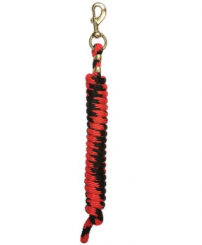 Weaver Lead Rope Poly 10' Red/Black