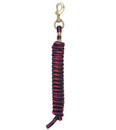 Weaver Lead Rope Poly 10' Black/Purple/Raspberry