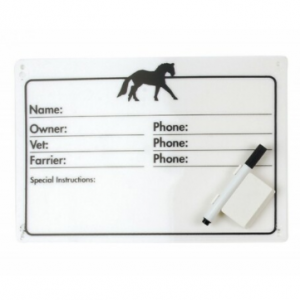 Stall Info Plaque Black (Stall & Barn Accessories)