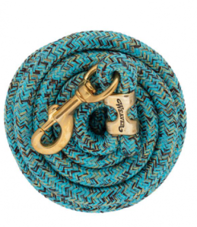 Weaver Lead Rope Poly 10' Mosaic Turquoise/Brown