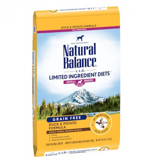 Natural Balance Dog 4.5 lbs Duck Potato Grain Free Dry Dog Food