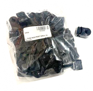 L Clip Rod Post Insulator 50 Count Black/Short (Electric Fence Post