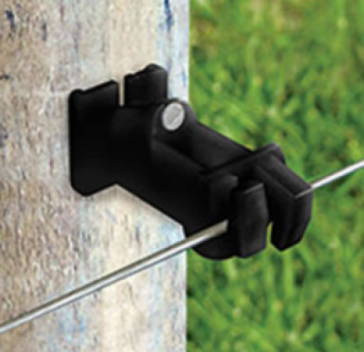 Patriot Wood Post Insulator 2" Extender Black/Offset (Electric Fence