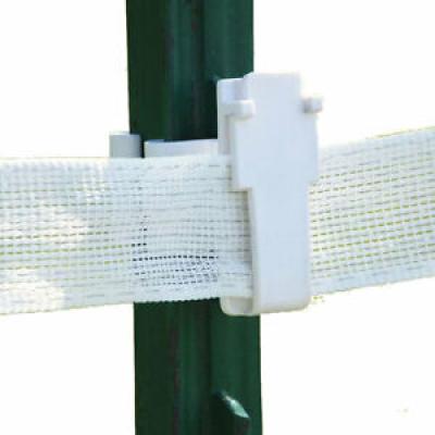 Patriot T Post Insulator 1.5" Tape White/Short (Electric Fence T Post