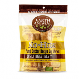 Earth Animal No Hide 4" 2 Pack Peanut Butter Dog Chews