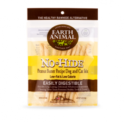 Earth Animal No Hide 3 oz Peanut Butter Stix 10 Pack Dog Chews