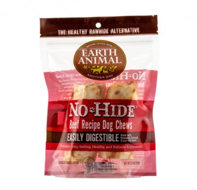 Earth Animal No Hide 4" 2 Pack Beef Dog Chews