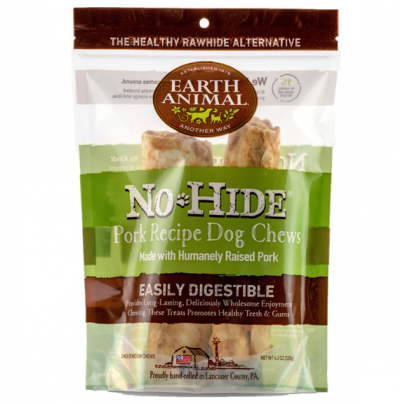 Earth Animal No Hide 7"  2 Pack Pork Dog Chews