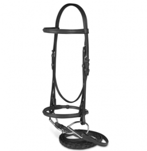 Passport Plain Raised Bridle Full Black