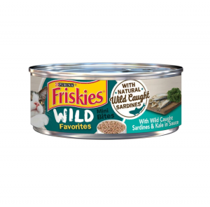 Friskies Canned Cat Food Wild Sardine And Kale Mini Bites 5.5 oz