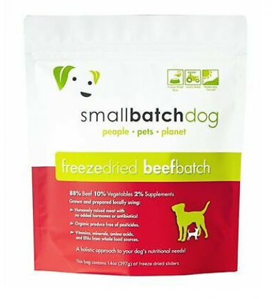 Smallbatch Dog Freeze Dried Sliders Beef 14 Oz (Dog: Raw & Freeze Dried