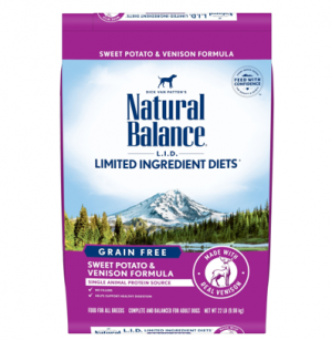 Natural Balance LID Sweet Potato And Venison Grain Free, 22 Lb (Dry Dog