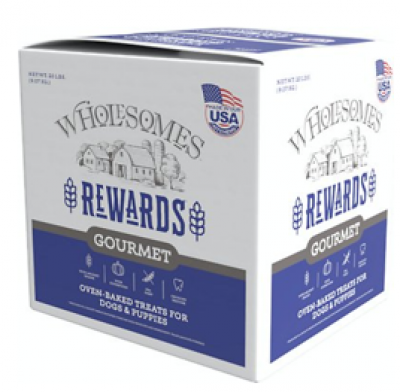 Wholesomes Gourtmet Rewards Cheezy Bites 20 Lb Biscuits Box (Dog Treats)