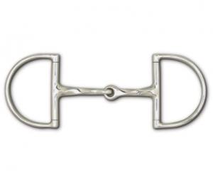 Stainless Steel Slow Twist 6" Snaffle Bit with 3 3/4" Dee Rings