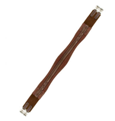 Silverleaf Plain Chafeless Girth with 1 Elastic End, African Walnut 52"