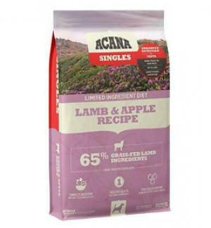 Acana Singles Lamb and Apple Formula Dry Dog Food, 25 lb