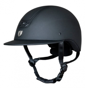 Tipperary Equestian Royal Riding Helmet Wide Brim, Black Matte, Medium