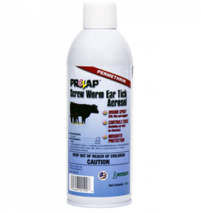 Prozap Screw Worm Ear Tick Aerosol 12 oz (Permethrin Parasite Control)