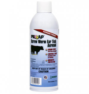 Prozap Screw Worm Ear Tick Aerosol 12 oz (Permethrin Parasite Control)