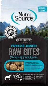 Nutri Source Element Freeze Dried Raw Bites 2.5oz Chicken & Duck