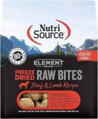 Nutri Source Element Freeze Dried Raw Bites 10oz Beef & Lamb