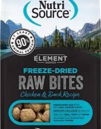 Nutri Source Element Freeze Dried Raw Bites 10oz Chicken & Duck