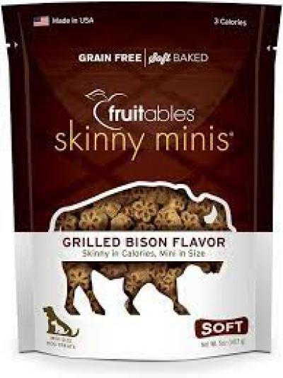 Fruitables Skinny Minis Grilled Bison Soft Treats 16 oz