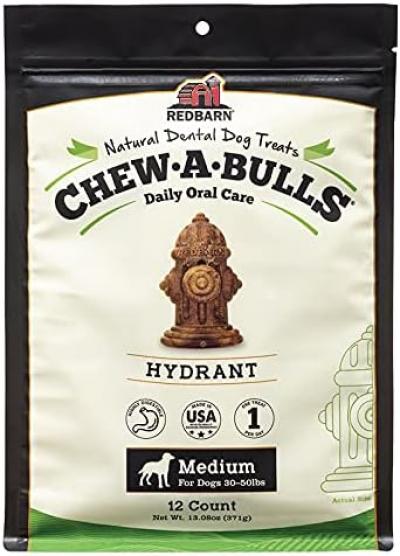 Red Barn Chew-A-Bulls Dental Treat Hydrant Medium 12 ct