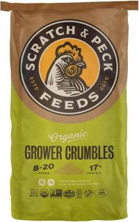 Scratch & Peck Organic Grower Crumbles Grub Protein 35 Lb