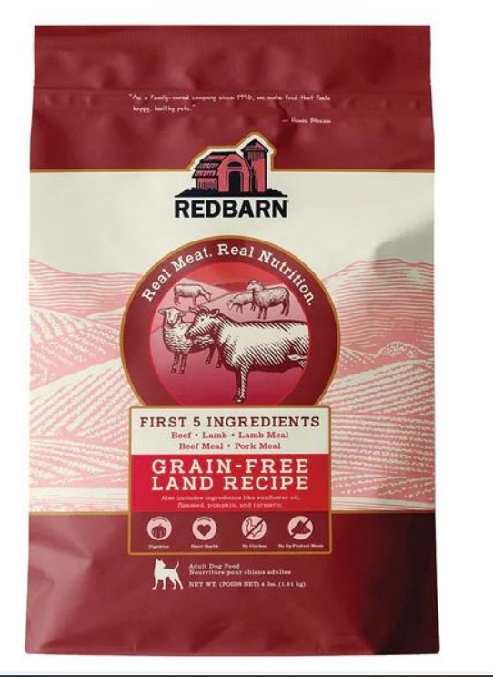 Red Barn Dog Adult Grain Free Land Recipe 4 Lbs