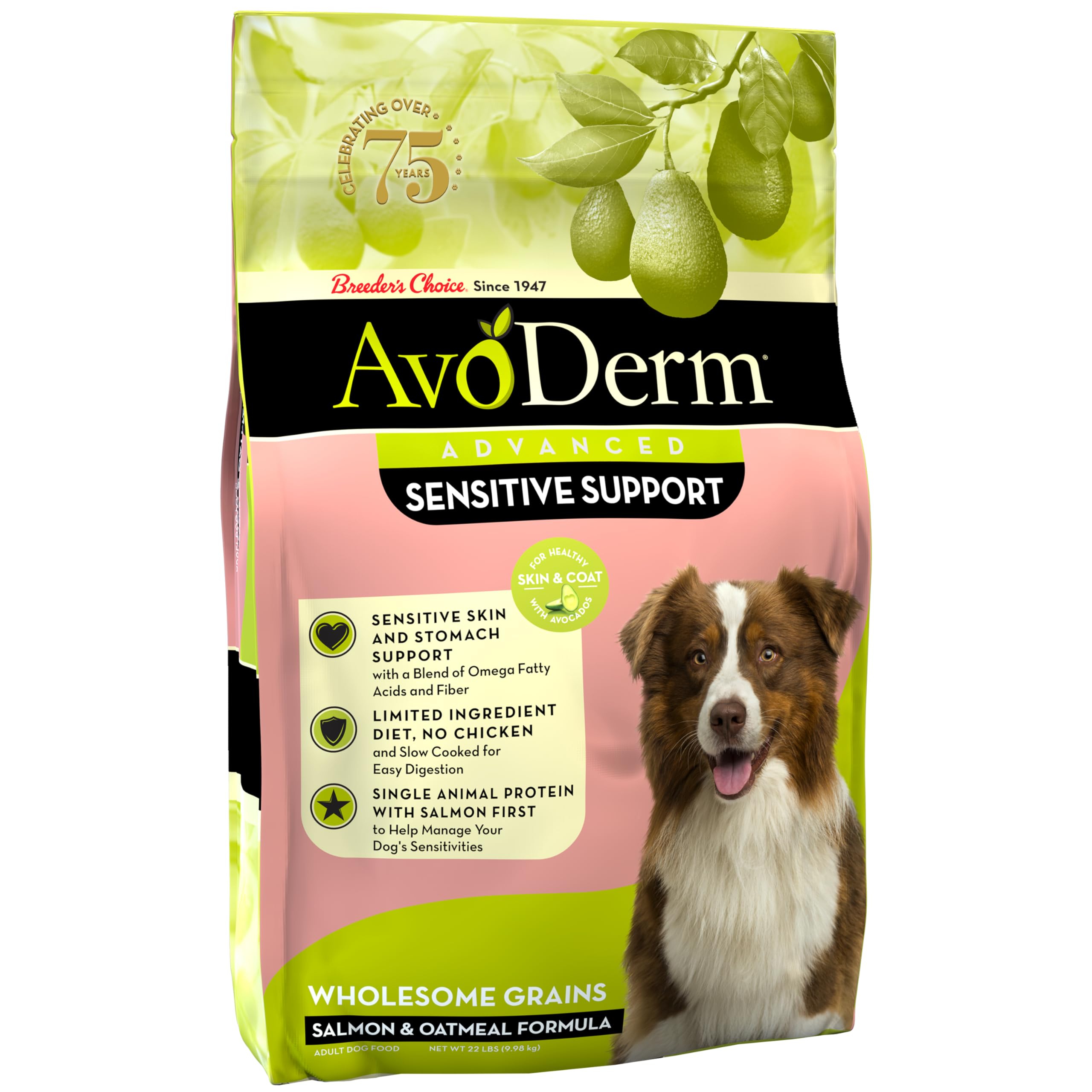 Avoderm Dog 22 lbs Salmon Oat Dry Dog Food