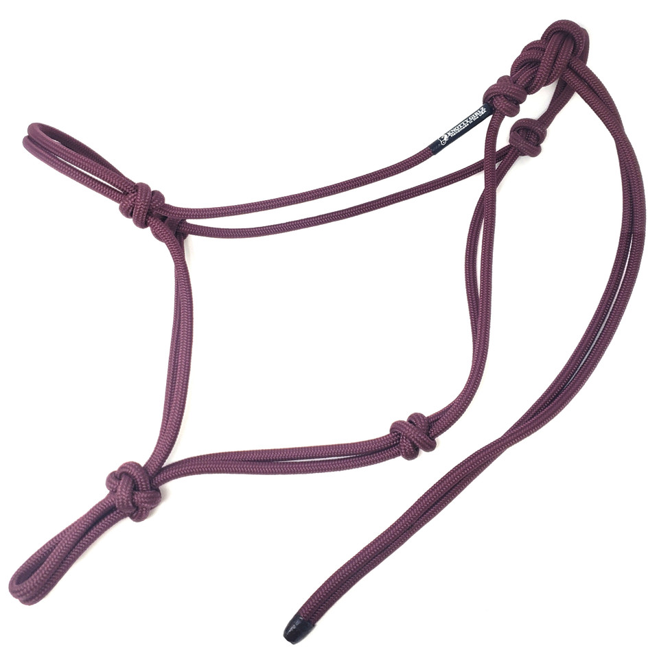 Knotty Girlz Rope Halter Stiff 1/4" Rope  2 Knot Large Size.