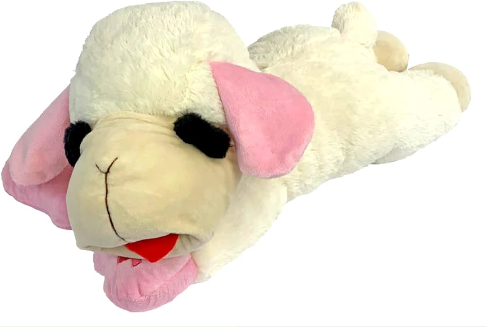 Lamb Chop Pink Ribbon Dog Toy Jumbo