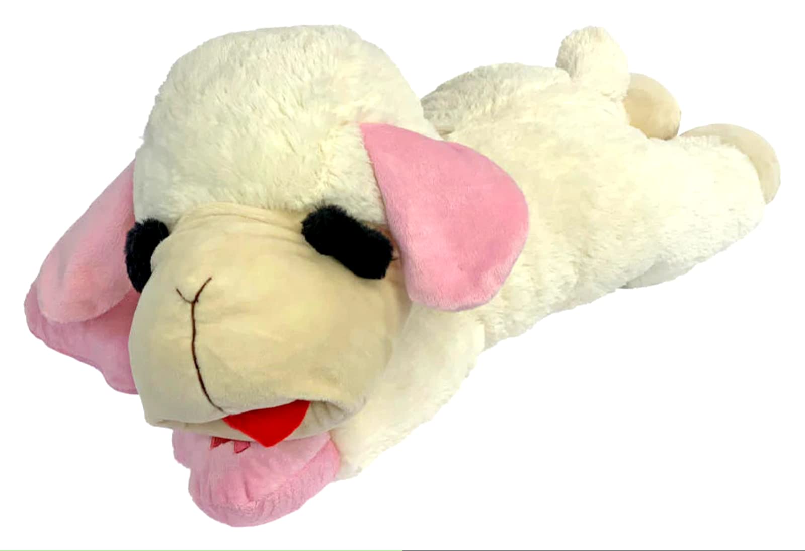 Lamb Chop Dog Toy Pink Ribbon