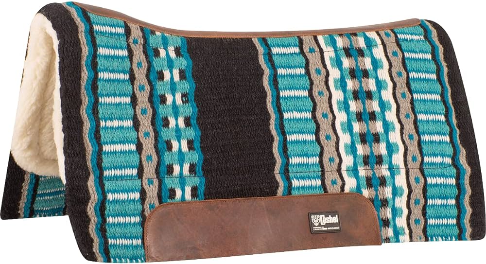 Cashel Blanket Top Performance Pad Black/Turquoise 32"x  34"