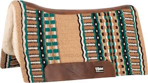 Cashel Blanket Top Performance Pad Tan/Green 32"x 34"