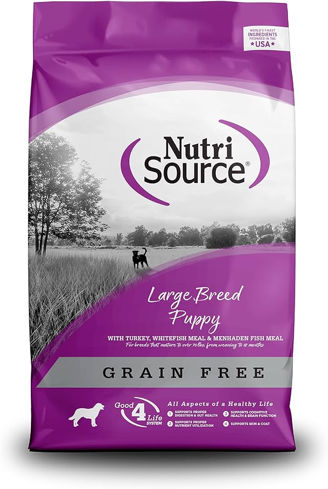 Nutri Source Dog Grain Free 15 lbs Large Breed Puppy Dry Dog Food