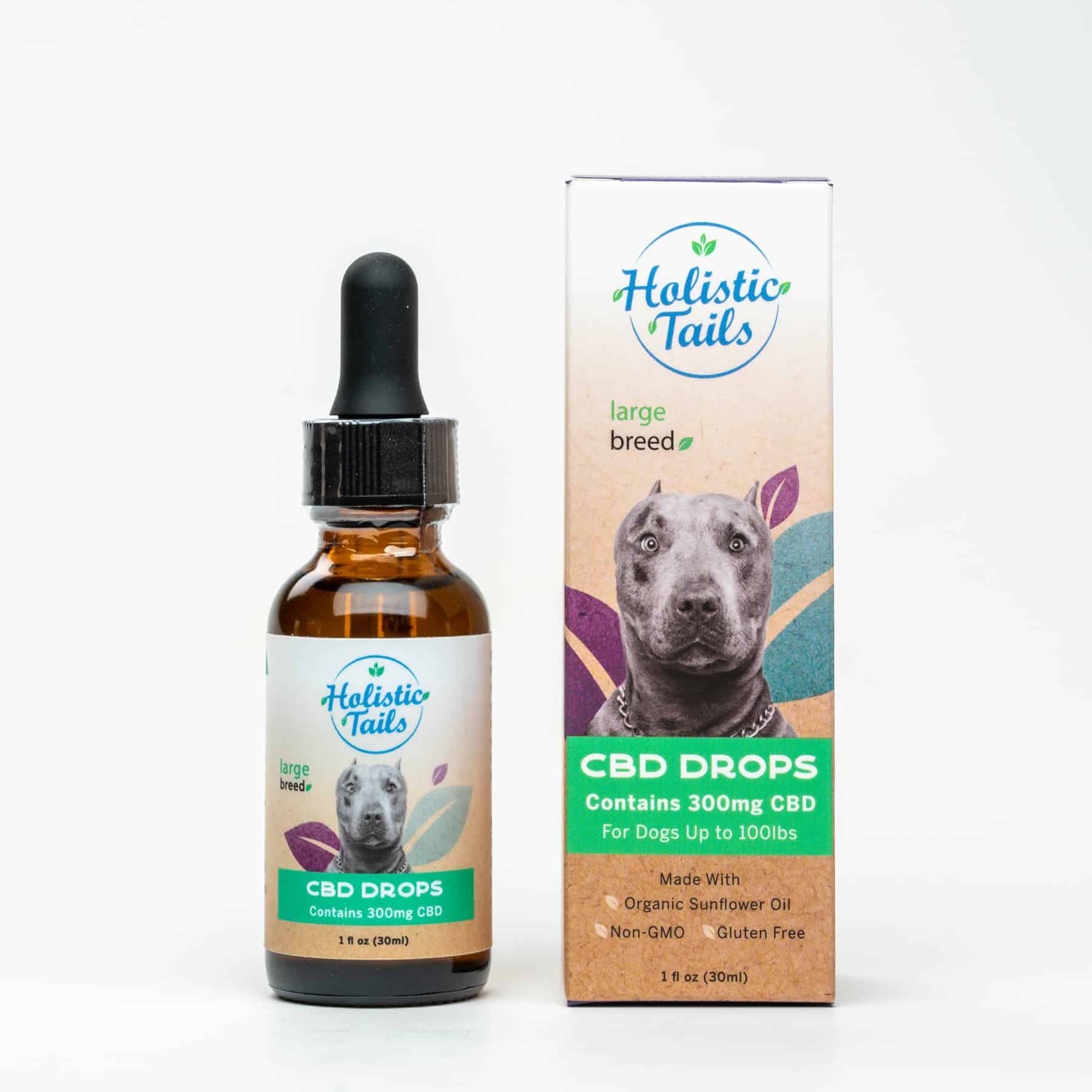 Holistic Tails CBD Drops Dog Large Breed 1 oz