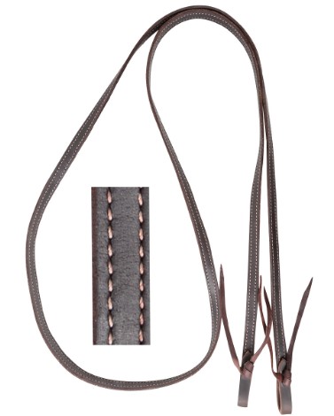 Martin Saddlery Heavy Oil Latigo Double Stitched Roping Rein 5/8"