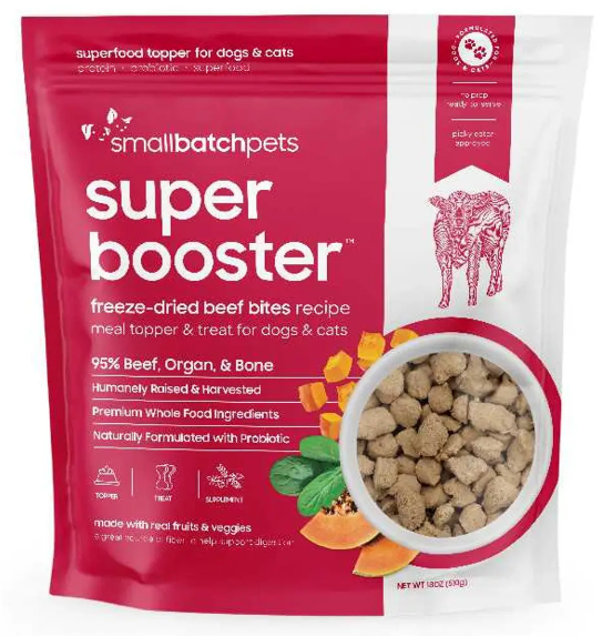 Small Batch Pets Super Booster Freeze-Dried Beef Bites 18oz.