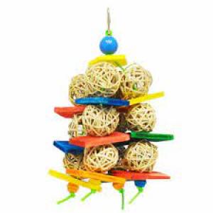 A&E Bird Toy Medium Wicker Clust