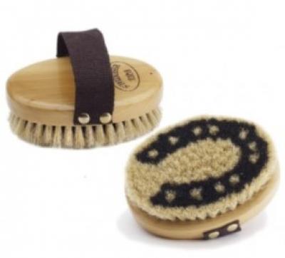 Equi Wood Body Brush Small Horseshoe