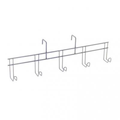 Bridle Rack Wire 5 Hook Silver