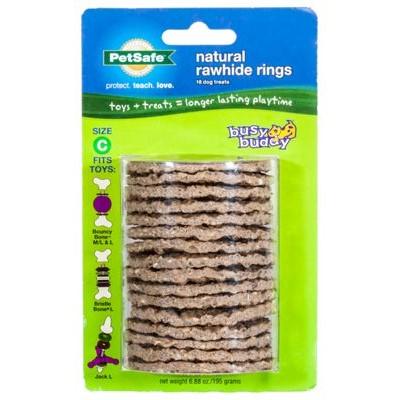 Busy Buddy Gnawhide Rings Large 16 Ct Dog Toy