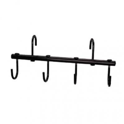 Bridle Rack 4 Hook Black