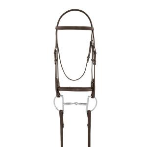 Camelot Bridle Plain Raised Pad Cob Brown