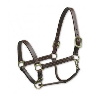 Camelot Halter Leather Triple Horse Brown