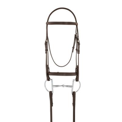 Camelot Bridle Plain Raised Pad Horse Brown