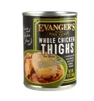Evangers Dog Premium Chicken Thighs 12 Oz Canned Dog Food