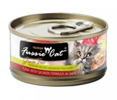 Fussie Canned Cat Food 2.82 oz Tuna Salmon